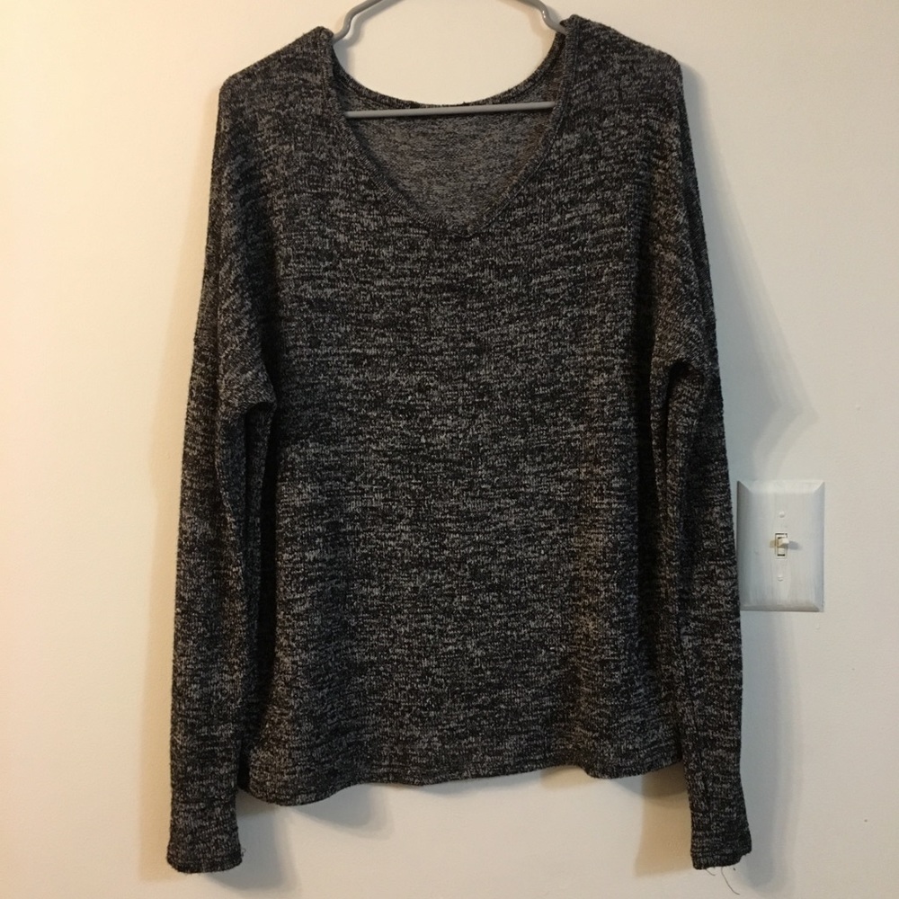 Black and White V Neck sweater